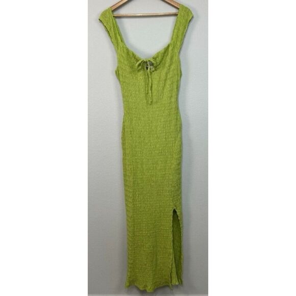Free People Beach Eleni Bodycon Midi Lime Green Size XS / NWOT - Picture 4 of 7